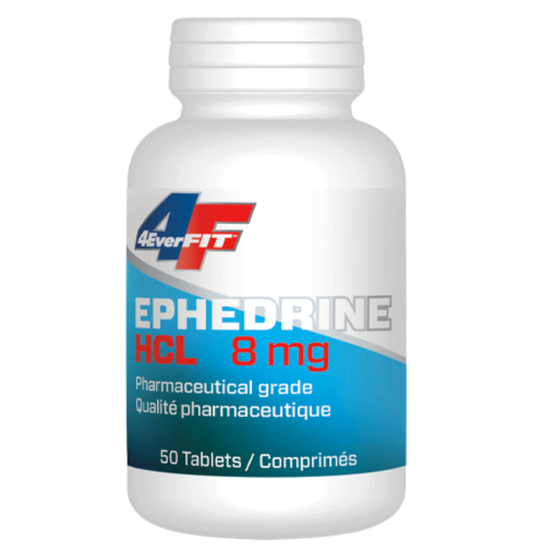 4EVERFIT | Ephedrine HCL | 8mg / 50 Tablets (1 Bottle) ** Canadian Orders Only**