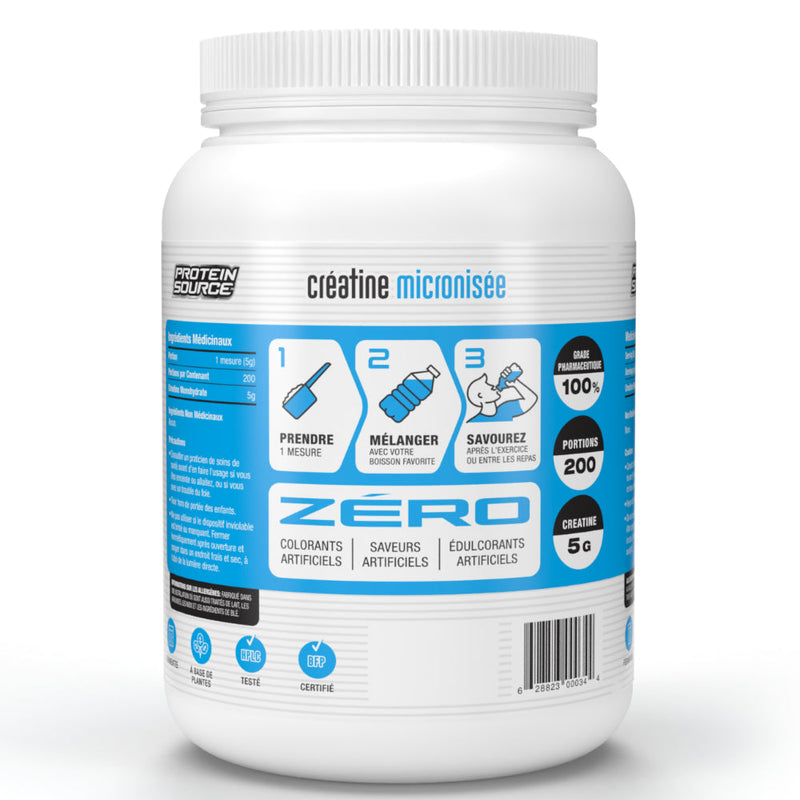 Protein Source Creatine Monohydrate (1000 g) french directions. Creatine Monohydrate is the undisputed king of Creatine. Over 95% of all research ever conducted used Creatine Monohydrate.