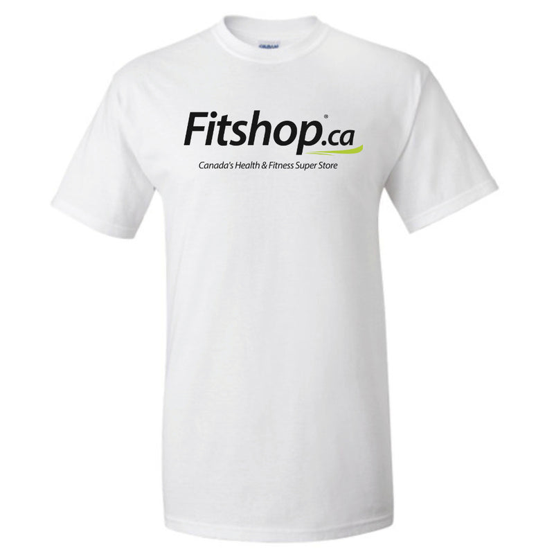 Fitshop | T-Shirt 'White with logo'