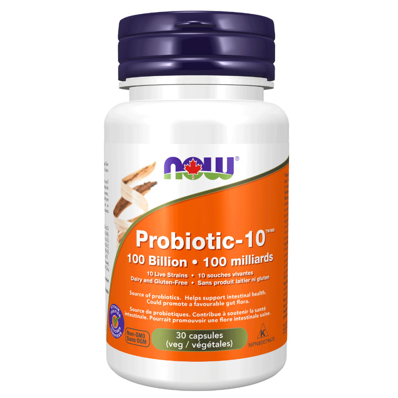 NOW Foods | Probiotic-10 (30 Vcaps) 100 Billion Organisms