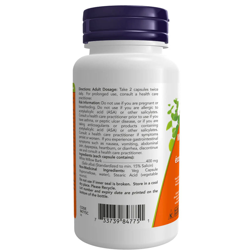 NOW Foods | White Willow Bark 400mg (100 caps)