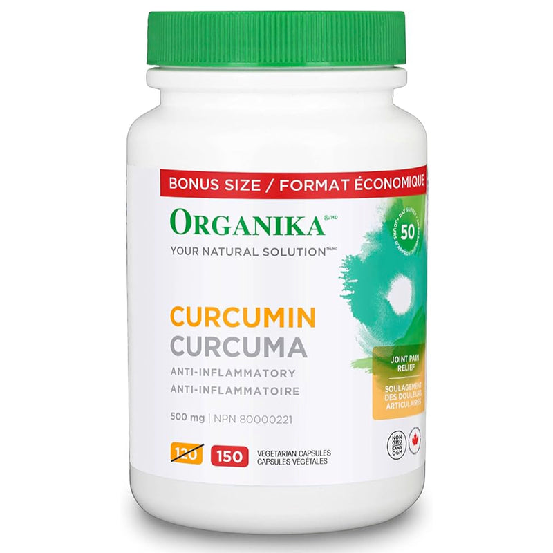 Organika | Bonus Bottle | Curcumin 500 mg (150 Vcaps)