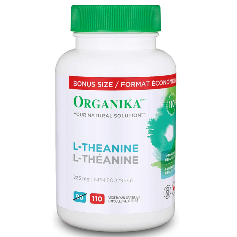 Organika | Bonus Bottle | L-Theanine  225 mg (110 Vcaps)