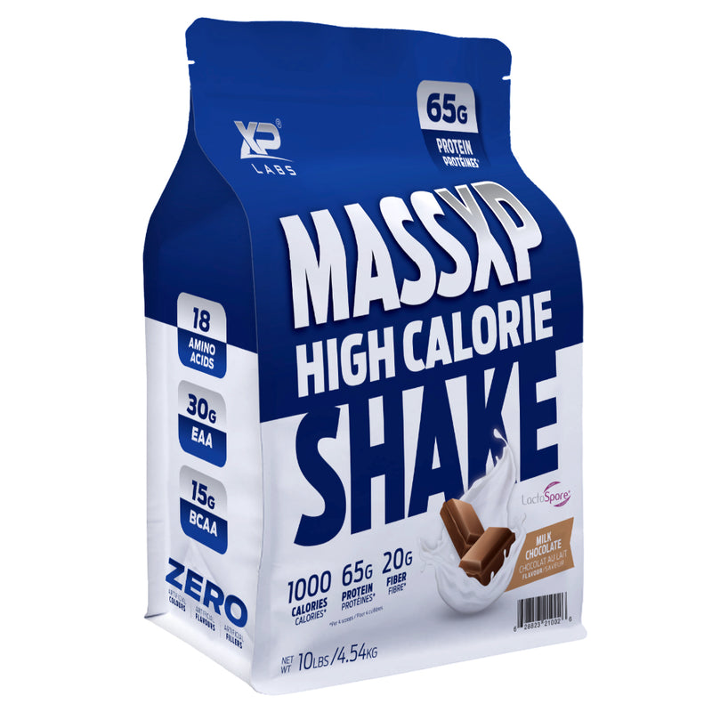 XP Labs MassXP High Calorie Shake, 10lbs, Weight Gainer in Milk Chocolate Flavor