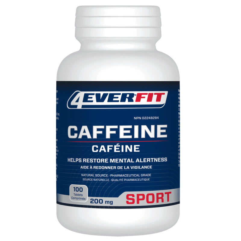 Buy Now! 4EVERFIT Caffeine 200 mg (100 Tablets) | Helps restore mental alertness. Natural source & pharmaceutical grade.