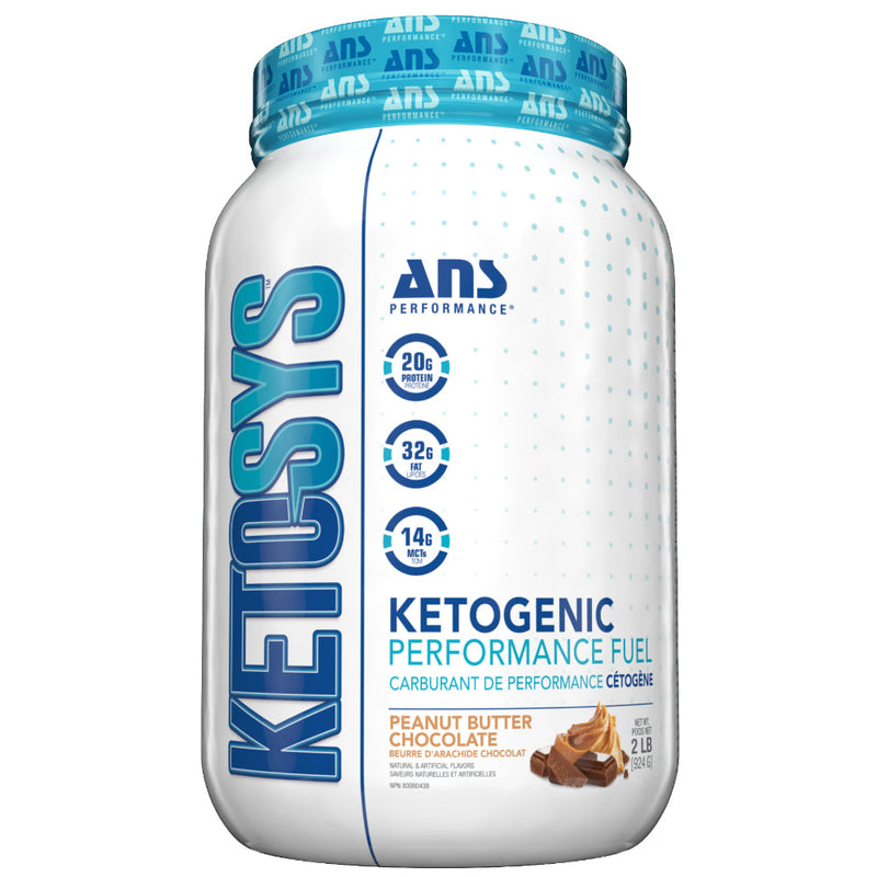 Buy Now! ANS Performance Ketosys (2 lb) Peanut Butter Chocolate. KETOSYS™ is a nutritionally balanced supplement with 70% of calories from fat, 20% of calories from protein and low net carbs, making it a delicious and easy support for a ketogenic lifestyle.