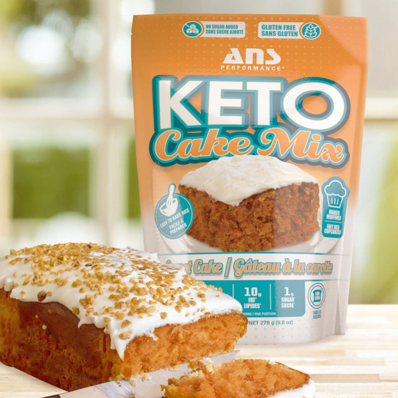 ANS Performance KETO Carrot Cake Mix instagram marketing image. Incredibly delicious Carrot Cake Mix that will satisfy your cravings for real carrot cake or muffins! Let your creativity run wild.