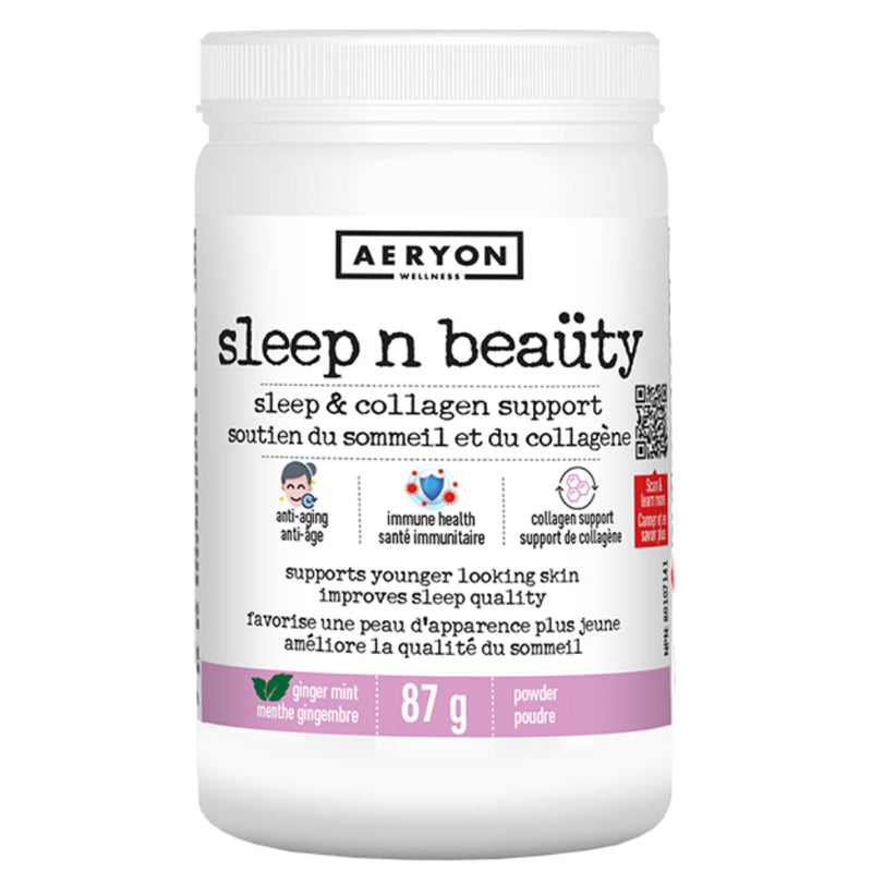 Buy Now! Aeryon Wellness Sleep n Beauty (87 g). Sleep n beaüty is an all-natural supplement designed to maintain healthy hair, skin, and nails by supporting collagen formation and supplying anti-aging antioxidants.