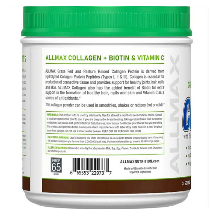 Allmax Nutrition Collagen with Biotin & Vitamin C (Chocolate Instructions) 440 g.