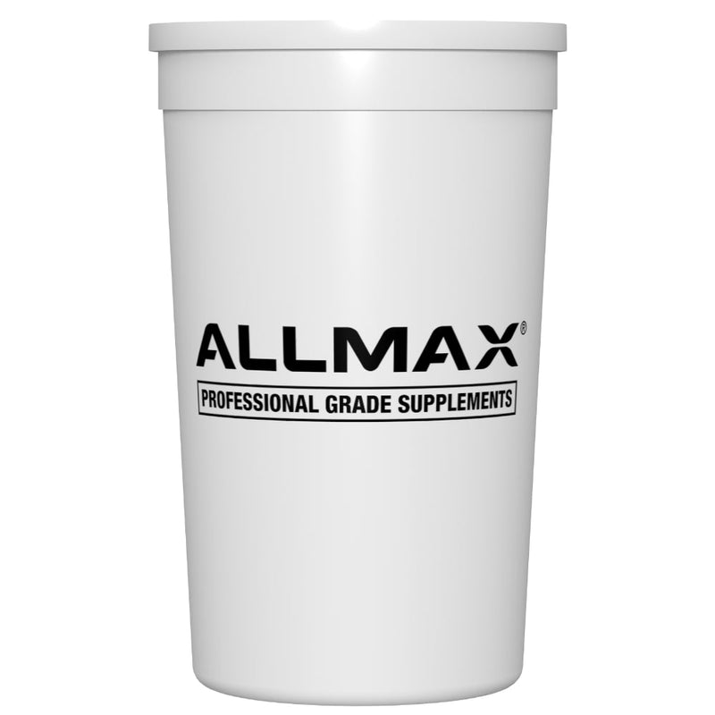 Allmax Nutrition while shaker cup. Simple mixing cup for protein powders, amino acid drinks and energy drinks.
