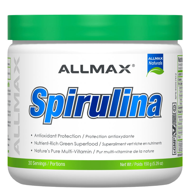 Buy Now! Allmax Nutrition Spirulina powder (30 servings). Antioxidant protection, Nutrient rich green superfood.