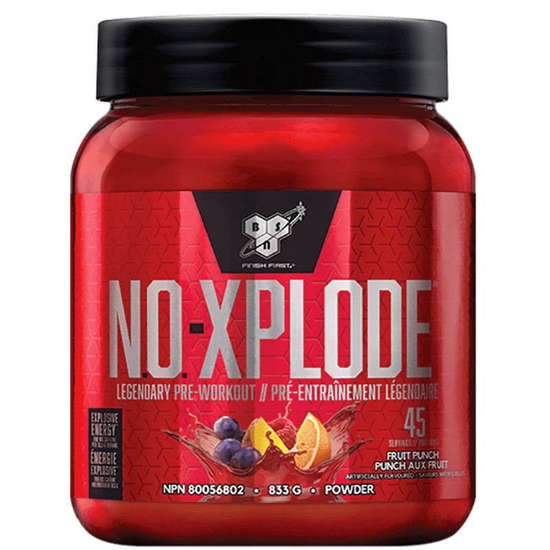 Buy Now! BSN N.O.-Xplode (45 Servings). 200 mg of caffeine, 1.2g of Beta-Alanine, and unrivalled focus. Get ready to slam plates longer and workout harder. 