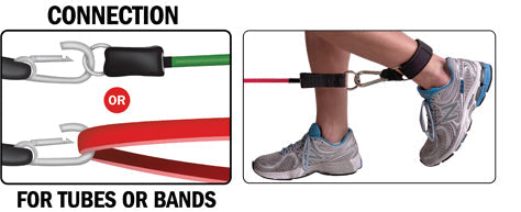 Power Tube / Super Band Ankle Strap with Carabiner (1 piece) | GoFit