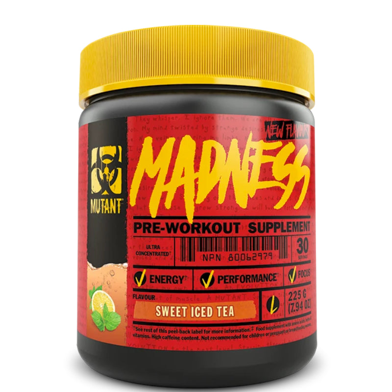 Buy Now! Mutant Madness (30 servings) Sweet Iced Tea. This maximum-strength formula will jolt your senses and help you demolish your next workout.