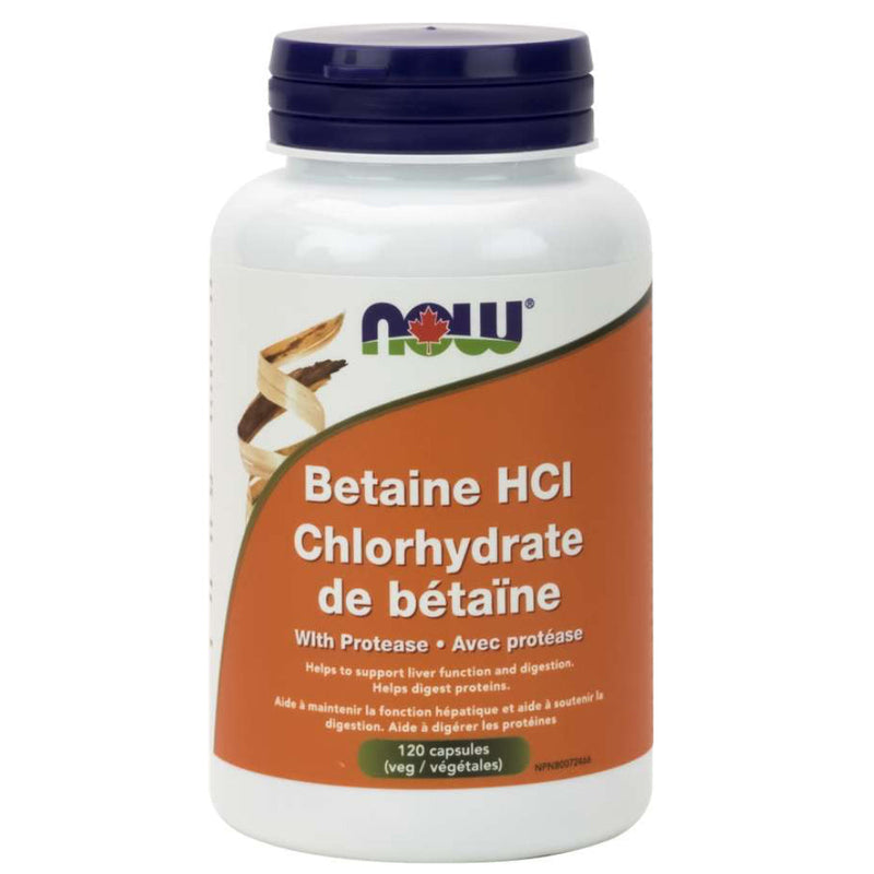 NOW Foods | Betaine HCL (120 Vcaps) EXP:05/2024