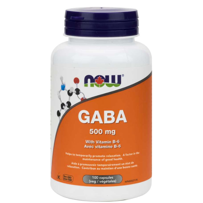NOW Foods | GABA 500 mg with B6 (100 Vcaps)