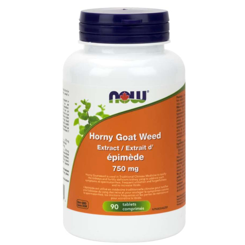 NOW Foods | Horny Goat Weed 750 mg (90 Tabs)