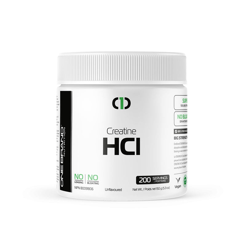 Buy Now! One Brand Nutrition Pure Creatine HCl Powder (200 Servings). OneBrands Pure Unflavoured Creatine HCl is the cleanest form of Creatine hydrochloride on the Canadian market with the greatest absorption and effectiveness compared to all other forms of Creatine.