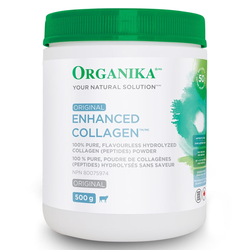 Enhanced Collagen 1.1 lb (500 g) | Hydrolyzed Beef Collagen Peptides | Organika