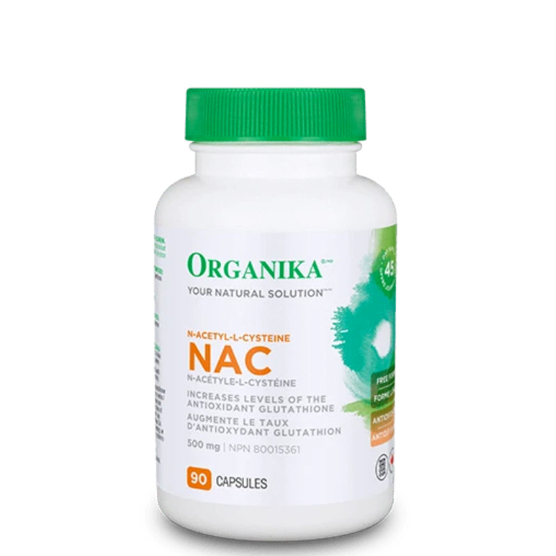 NAC 500 mg (N-Acetyl-L-Cysteine) 90 caps | Increase Glutathione Levels | Organika