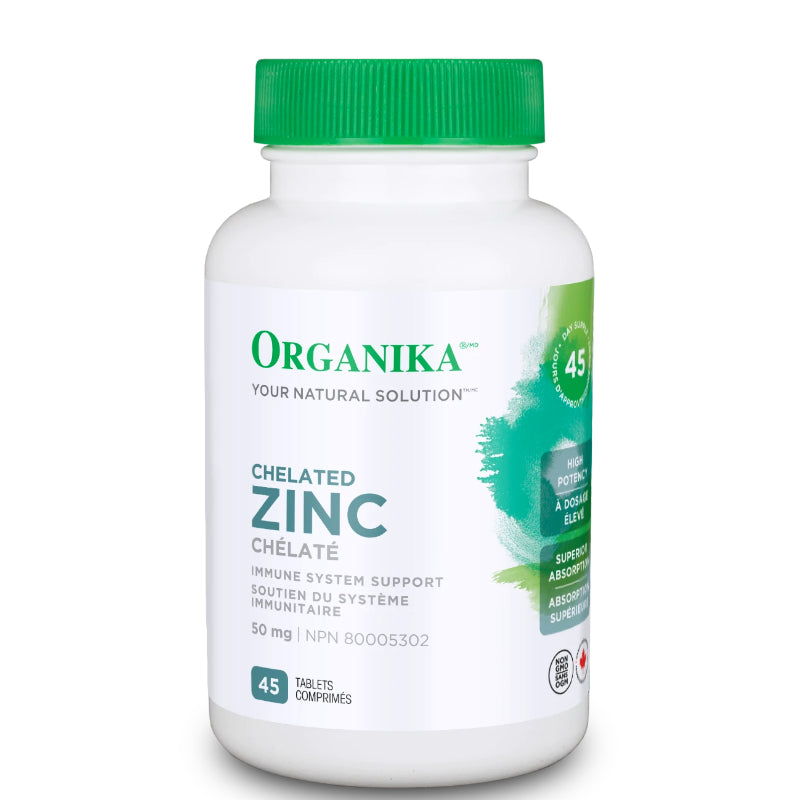 ZINC Chelated (45 tablets) | Immune System Support | Organika
