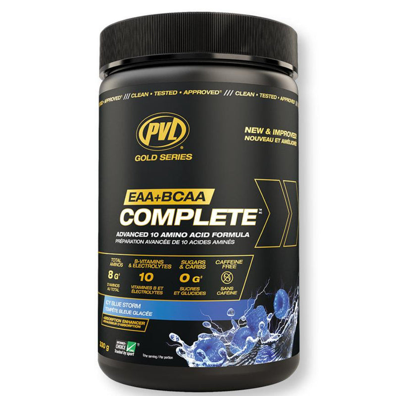 Buy Now! PVL - Pure Vita Labs EAA+BCAA Complete (30 servings) Icy Blue Storm. EAA+BCAA COMPLETE™ is a complete EAA (essential amino acid) blend. 
