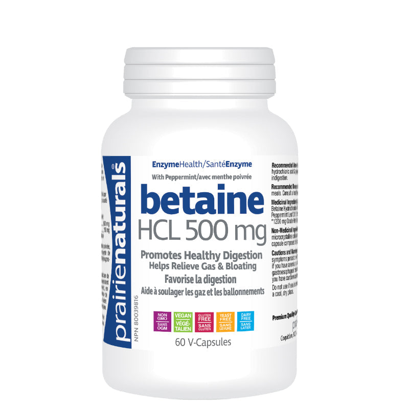Betaine HCL (60 Vcaps) | Digestion Health | Prairie Naturals