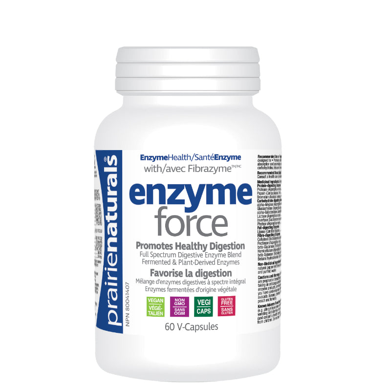 Enzyme-Force (60 Vcaps) | Full Spectrum Digestive Enzymes | Prairie Naturals