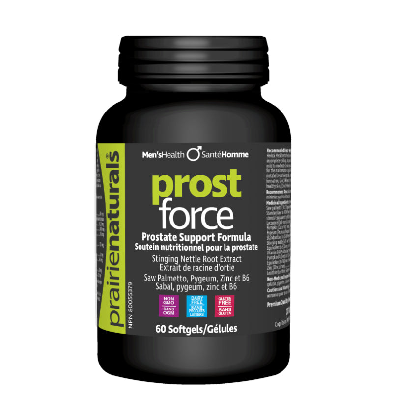 Buy Now! Prairie Naturals Prost-Force (60 Sgels). Prost-Force from Prairie Naturals is a unique blend of herbs and nutrients which directly benefit the prostate gland and urinary system.