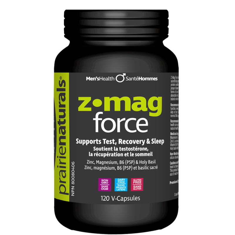 Buy Now! Prairie Naturals Z-Mag Force (120 caps). Z•Mag Force is shown to increase testosterone levels and muscle strength, while also improving sleep.