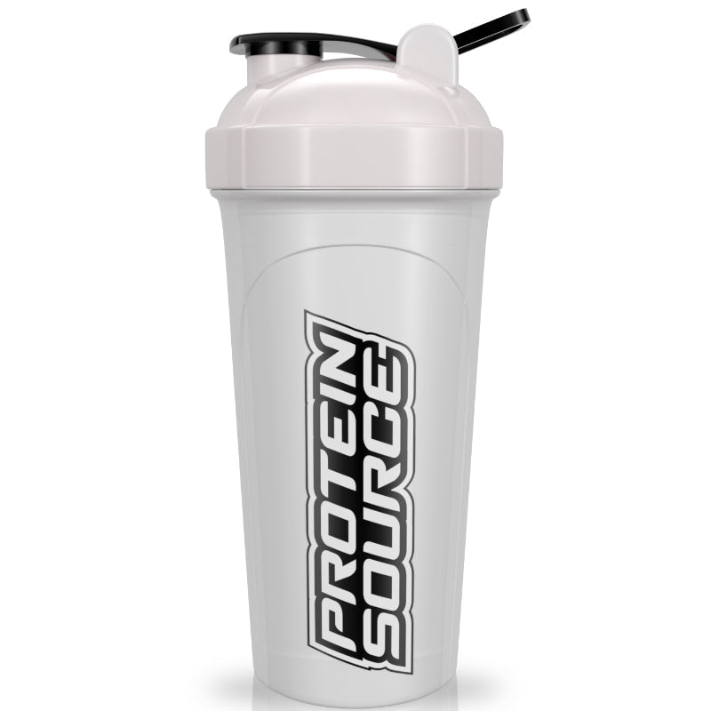 Buy Now! Protein Source Shaker Bottle (28 oz) with Metal Mixer. The Protein Source shaker is perfect for mixing your average shake, BCAA’s and Pre-Workout!