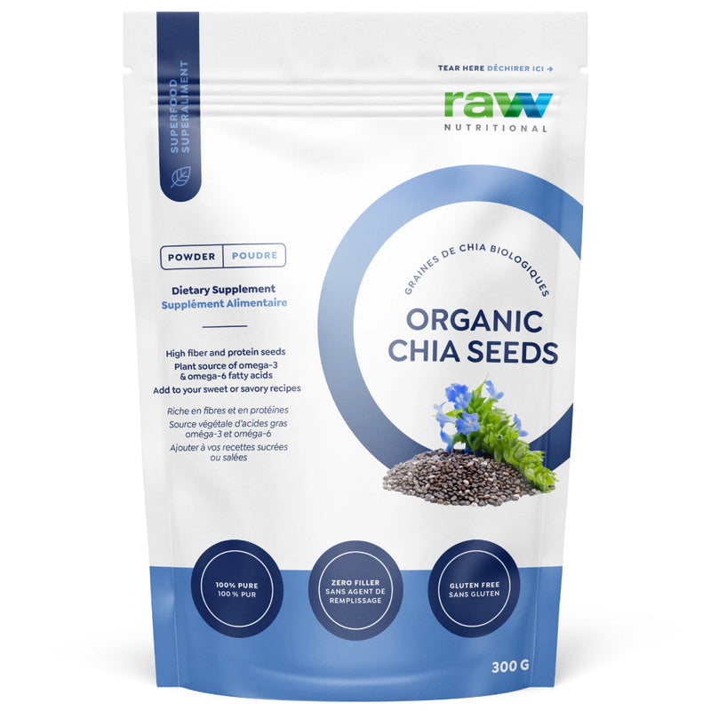 Buy Now! Raw Nutritional Organic Chia Seeds (300 g). Chia Seeds is an easy way to add protein, fiber, omega-3 & antioxidants to your meals.