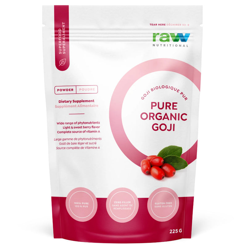 Buy Now! Raw Nutritional Pure Organic Goji (225 g). Excellent source of antioxidants, and more than 20 vitamins and minerals.