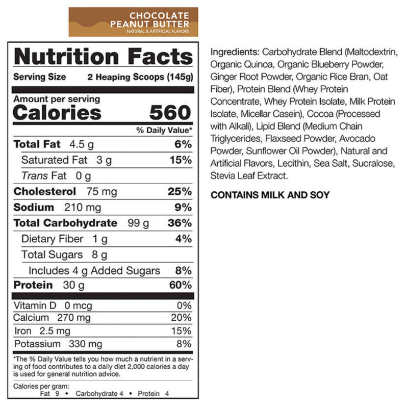 Rival Nutrition Clean Gainer (10 lb) Chocolate Peanut butter Supplement facts. CLEAN GAINER has been formulated to provide a quality mix of protein, carbohydrates and fats to fuel athletic bodies.