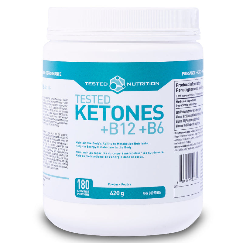 Buy Now! Tested Nutrition Ketones +B12 +B6 (420 g) 180 servings. Ketones help you get into ketosis and put your body into a fat-burning state.