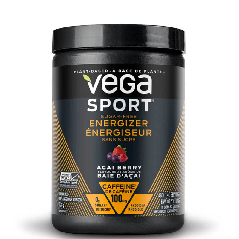 Buy Now! Vega Sport Sugar-Free Pre-workout Energizer (40 servings) Acai Berry. Power through your yoga class or Gym Session with VEGA sport sugar free Pre-Workout Energizer.