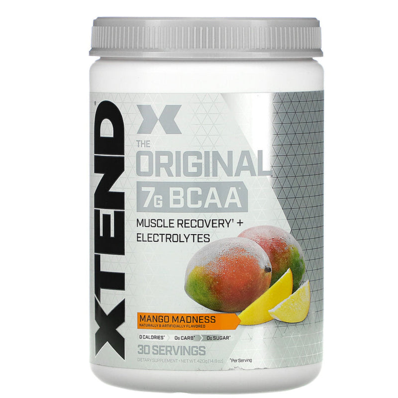 Buy Now! XTEND BCAA (30 servings) Mango Madness. Powered by 7 grams of branched chain amino acids (BCAAs), which have been clinically shown to support muscle recovery and growth.