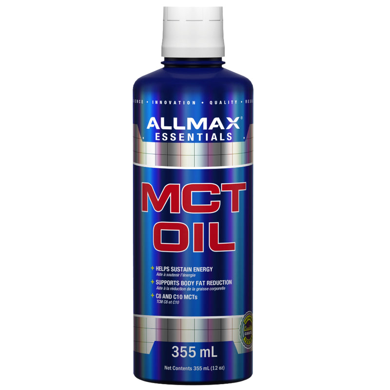 Buy Now! Allmax Nutrition MCT Oil 473 ml (Medium chain triglycerides) bottle image.