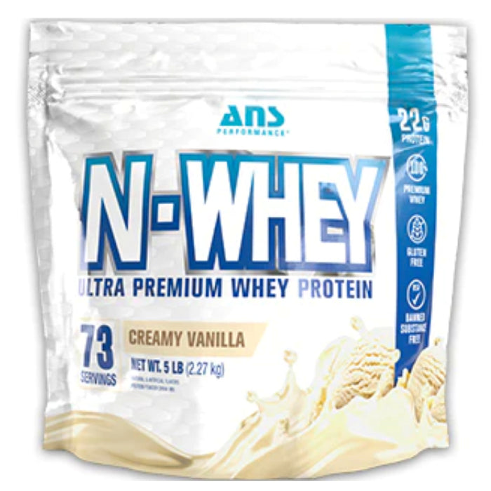 Buy Now! ANS Performance N-WHEY (5 lb) Creamy Vanilla. 3 hyper-pure Whey sources for incredibly fast absorption to speed recovery and muscle growth!