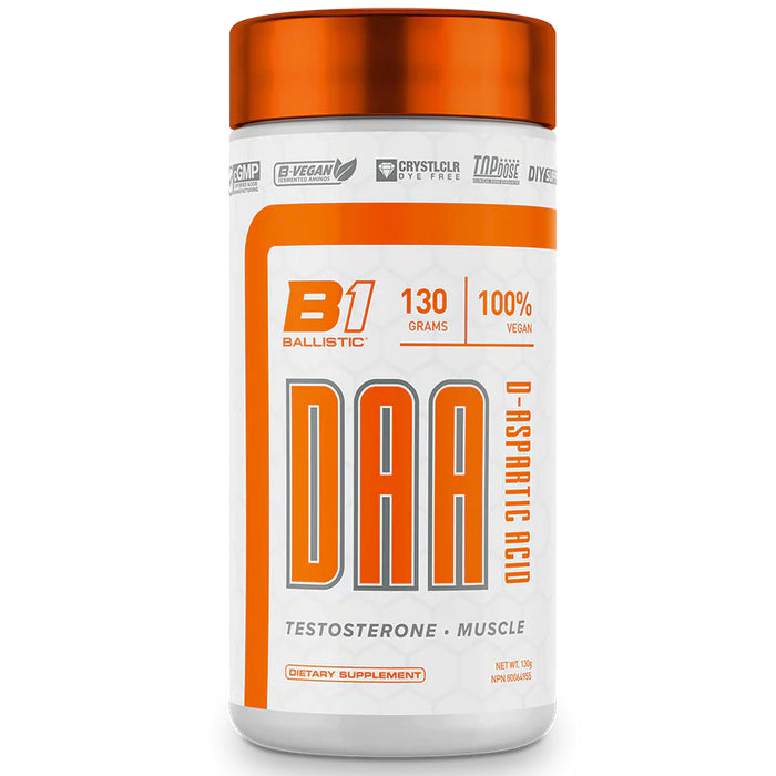 Buy Now! Ballistic Supps DAA Powder (130 g) D-Aspartic Acid. D-Aspartic Acid supplementation increases natural testosterone production via the release of luteinizing hormone (LH) and follicle stimulating hormone (FSH).