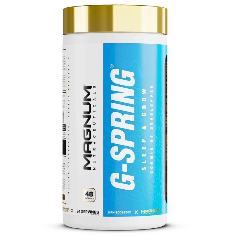 Buy Now! Magnum Nutraceuticals G-Spring (48 caps). Helps increase total sleep time, reduce the time it takes to fall asleep, and re-set the body's sleep-wake cycle.