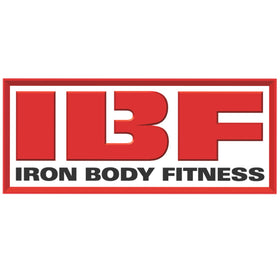 Iron Body Fitness logo in red and black on fit shop canada website.