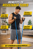 Iron Body Fitness | Resistance Tube with Handles (X-HEAVY) 60-80 lbs Resistance