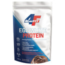 A package of 4EverFit Egg White Protein Powder, showing the product name and branding, with an image of egg whites on the front.