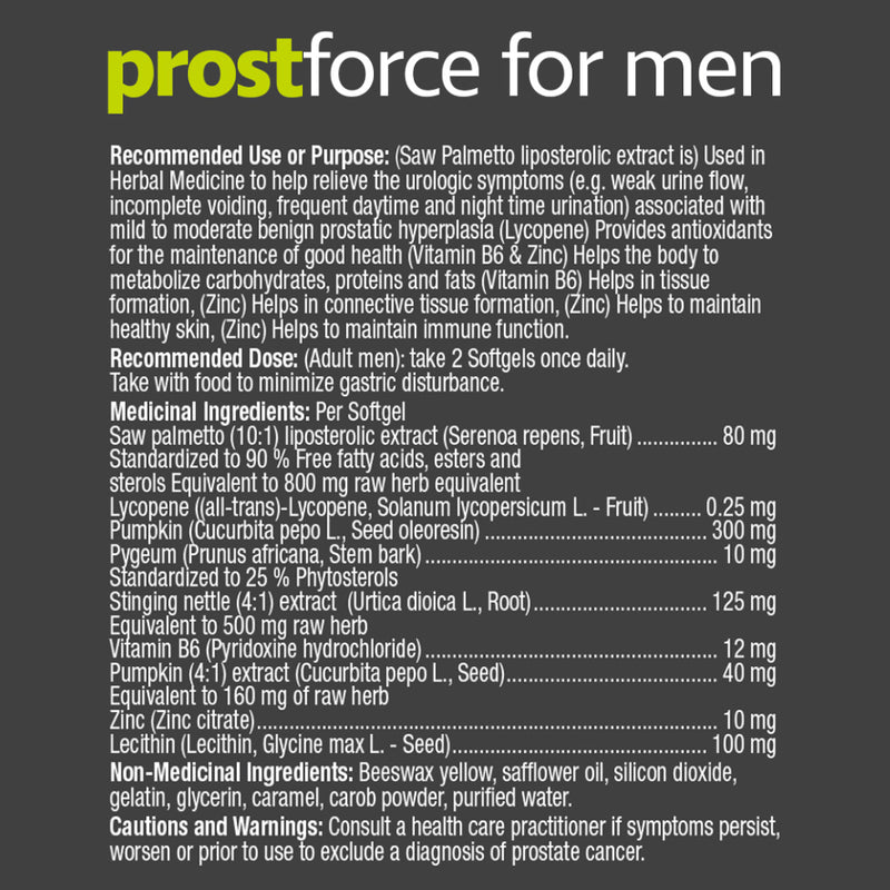 Prairie Naturals | Prost-Force (120+20 Sgels) BONUS BOTTLE