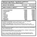 Advanced Genetics AMMO-8 EAA anabolic aminos - supplement facts of ingredients.