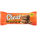Orange package of Allmax Cheat Nuts Over Chocolate protein bar on a white background