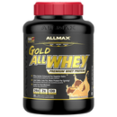 AllMax Gold All Whey protein supplement container on a white background