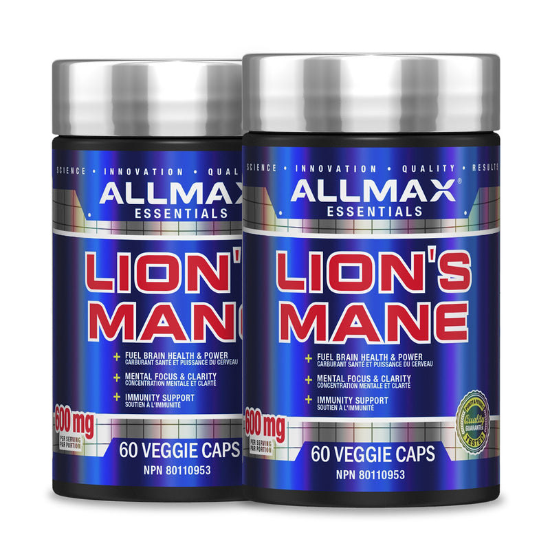 50% OFF the second bottle of Allmax Nutrition Lion's Mane Extract (60 capsules) bottle image. Highly Advanced Nootropic to Supercharge Your Workout.