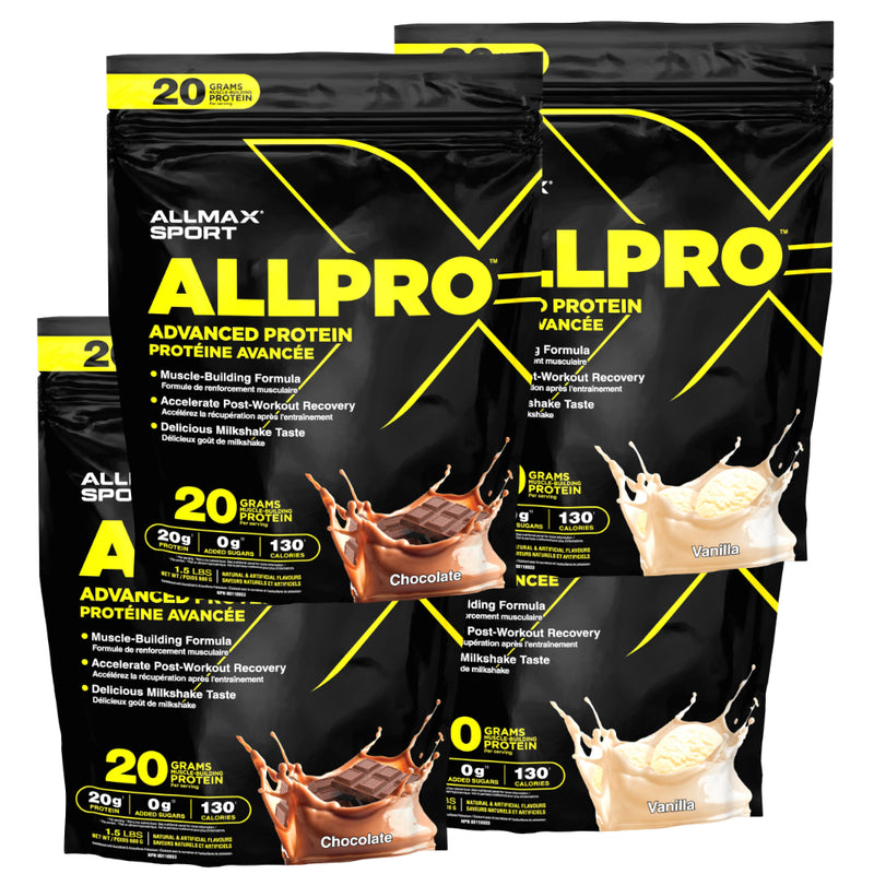 Buy 4 Save BIG! | Allmax ALLPRO (4 x 1.5 lb) That's 6lbs of Protein!